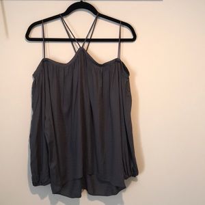 Grey off the shoulder shirt